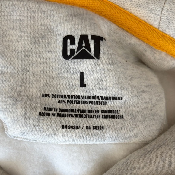 CAT Women's Light Gray Crewneck Hoodie with Maroon Logo - Picture 8 of 8